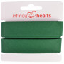 Infinity Hearts Schrägband Baumwolle 40/20mm 25 Dunkelgrün - 5m