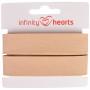 Infinity Hearts Schrägband Baumwolle 40/20mm 50 Beige - 5m