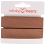 Infinity Hearts Schrägband Baumwolle 40/20mm 16 Braun - 5m