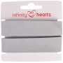 Infinity Hearts Schrägband Baumwolle 40/20mm 61 Hellgrau - 5m