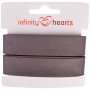 Infinity Hearts Schrägband Baumwolle 40/20mm 86 Dunkelgrau - 5m