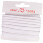Infinity Hearts Paspelband Baumwolle 11mm 01 Weiß - 5m