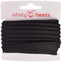 Infinity Hearts Paspelband Baumwolle 11mm 02 Schwarz - 5m