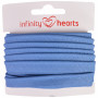 Infinity Hearts Paspelband Baumwolle 11mm 10 Denim Blau - 5m
