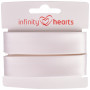 Infinity Hearts Schrägband Viscose Satin 40/20mm 1002 Weiß - 5m