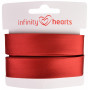 Infinity Hearts Schrägband Viscose Satin 40/20mm 1309 Rot - 5m