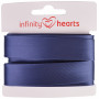 Infinity Hearts Schrägband Viscose Satin 40/20mm 1402 Denim Blau - 5m