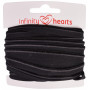 Infinity Hearts Paspelband Stretch 10mm 030 Schwarz - 5m