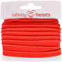 Infinity Hearts Paspelband Stretch 10mm 250 Rot - 5m