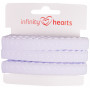 Infinity Hearts elastisches Einfassband mit Spitze 22/11mm 029 Weiß - 5m