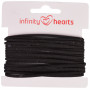 Infinity Hearts Alcantaraband 2mm 02 Sort - 5m