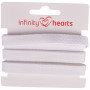 Infinity Hearts Fischgrätband Baumwolle 10mm 01 Weiß - 5m