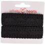 Infinity Hearts Spitzenband Polyester 25mm 11 Schwarz - 5m