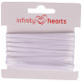 Infinity Hearts Satinband beidseitig 3mm 029 Weiß - 5m
