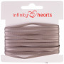 Infinity Hearts Satinband beidseitig 3mm 017 Grau - 5m