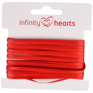 Infinity Hearts Satinband beidseitig 3mm 250 Rot - 5m