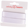 Infinity Hearts Satinband beidseitig 15mm 029 Weiß- 5m