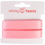Infinity Hearts Satinband beidseitig 15mm 150 Pink - 5m