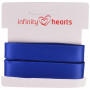 Infinity Hearts Satinband beidseitig 15mm 329 Marineblau - 5m
