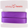 Infinity Hearts Satinband beidseitig 15mm 465 Lila - 5m