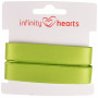 Infinity Hearts Satinband beidseitig 15mm 551 Grün - 5m