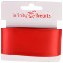 Infinity Hearts Satinband beidseitig 38mm 250 Rot - 5m