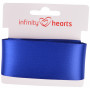 Infinity Hearts Satinband beidseitig 38mm 329 Marineblau - 5m