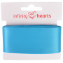 Infinity Hearts Satinband beidseitig 38mm 325 Türkis- 5m