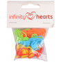 Infinity Hearts Stitch Markers Ass. Farben 22mm - 50 Stück