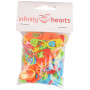 Infinity Hearts Maschenmarkierer versch. Farben 22mm - 100 Stk