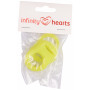 Infinity Hearts Schnullerclip/Schnulleradapter Limette 5x3cm - 5 Stk