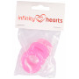 Infinity Hearts Schnullerketten-Adapter Rosa 5x3cm - 5 Stück