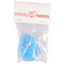 Infinity Hearts Schnullerketten-Adapter Blau 5x3cm - 5 Stück