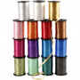 Kräuselband - Sortiment , Sortierte Farben, B 10 mm, Glänzend, 15x250 m/ 1 Pck
