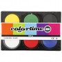 Wasserfarben-Palette, D: 57mm, H 19mm, 1 Set, Primärfarben