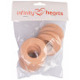 Infinity Hearts Gardinenringe Holz dick rund 60mm - 10 Stk