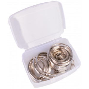 Infinity Hearts Schlüsselanhänger in Kunststoffbox dünn Silber 5-50mm - 50 Stk