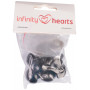 Infinity Hearts Sicherheitsaugen/Amigurumi-Ösen Schwarz 20mm - 5 Sets