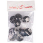 Infinity Hearts Sicherheitsaugen/Amigurumi-Ösen Schwarz 40mm - 5 Sets