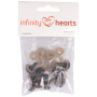Infinity Hearts Sicherheitsaugen / Amigurumi Augen Gold 14mm - 5 Sets - 2. Wahl ab Werk