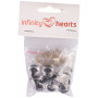 Infinity Hearts Safety Eyes/Amigurumi Eyes Clear 16mm - 5 Sets - 2. Sortiment