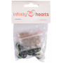 Infinity Hearts Sicherheitsaugen/Amigurumi-Ösen Grün 14mm - 5 Sets