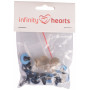 Infinity Hearts Sicherheitsaugen/Amigurumi-Ösen Blau 18mm - 5 Sets
