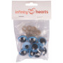 Infinity Hearts Sicherheitsaugen / Amigurumi Augen Blau 25mm - 5 Sets