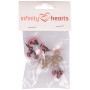 Infinity Hearts Safety Eyes/Amigurumi Eyes Rot 10mm - 5 Sets - 2. Sortiment