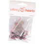 Infinity Hearts Sicherheitsaugen / Amigurumi Augen Weiß 16mm - 5 Sets