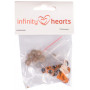 Infinity Hearts Safety Eyes/Amigurumi Eyes Orange 10mm - 5 Sets - 2.