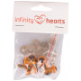 Infinity Hearts Sicherheitsaugen / Amigurumi Augen Orange 12mm - 5 Sets - 2. Wahl