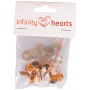 Infinity Hearts Sicherheitsaugen / Amigurumi Augen Orange 14mm - 5 Sets - 2. Wahl