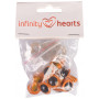 Infinity Hearts Sicherheitsaugen / Amigurumi Augen Orange 16mm - 5 Sets - 2. Wahl